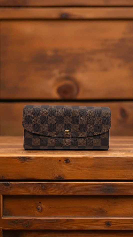 Louis Vuitton Sarah Wallet in Damier Ebene Canvas