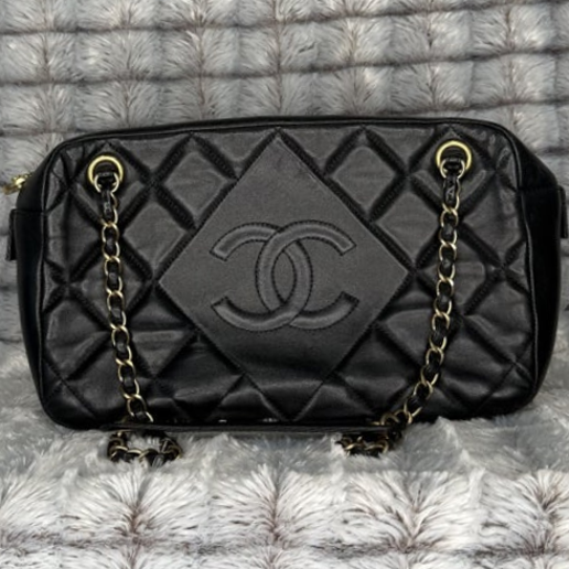Chanel Calfskin Quilted Small Ballerine - Black