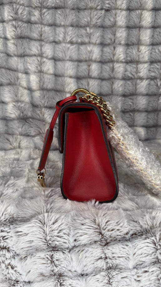 Gucci Padlock Small Leather Shoulder Bag – Red