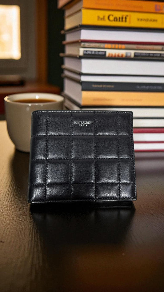 Saint Laurent Quilted Black Leather Bifold Wallet