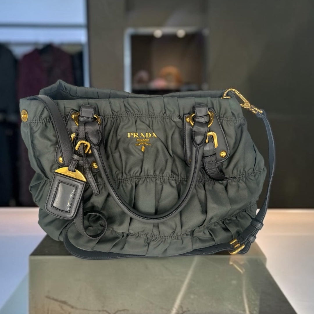 Prada Tessuto Nylon Gaufre Convertible Tote Bag