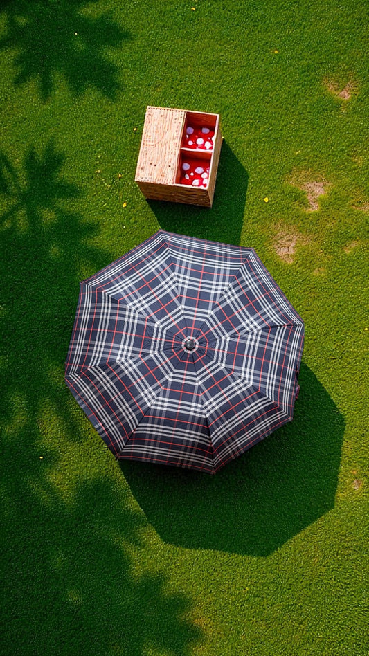 Burberry Folding Umbrella in Iconic Check