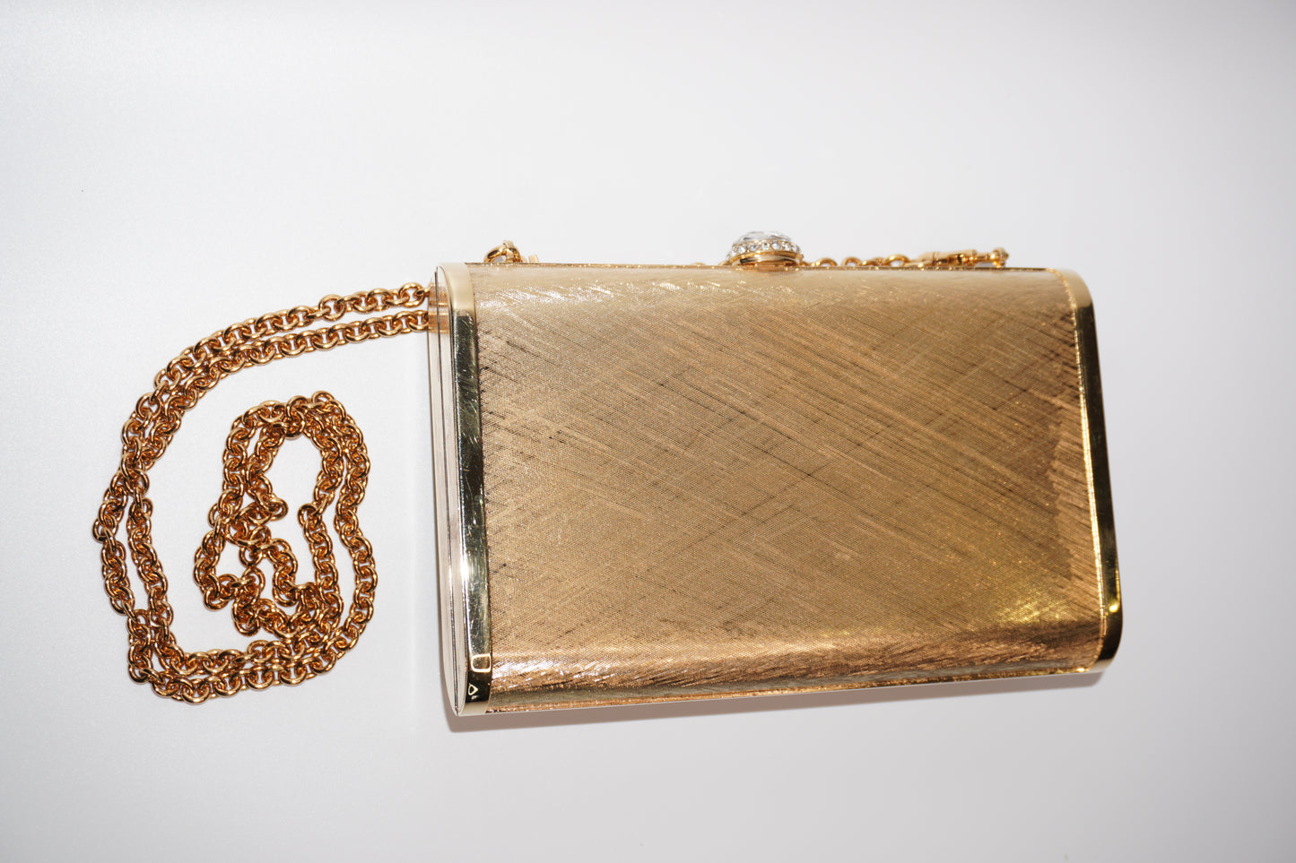 Dolce & Gabbana Dolce Box Embellished Gold Clutch