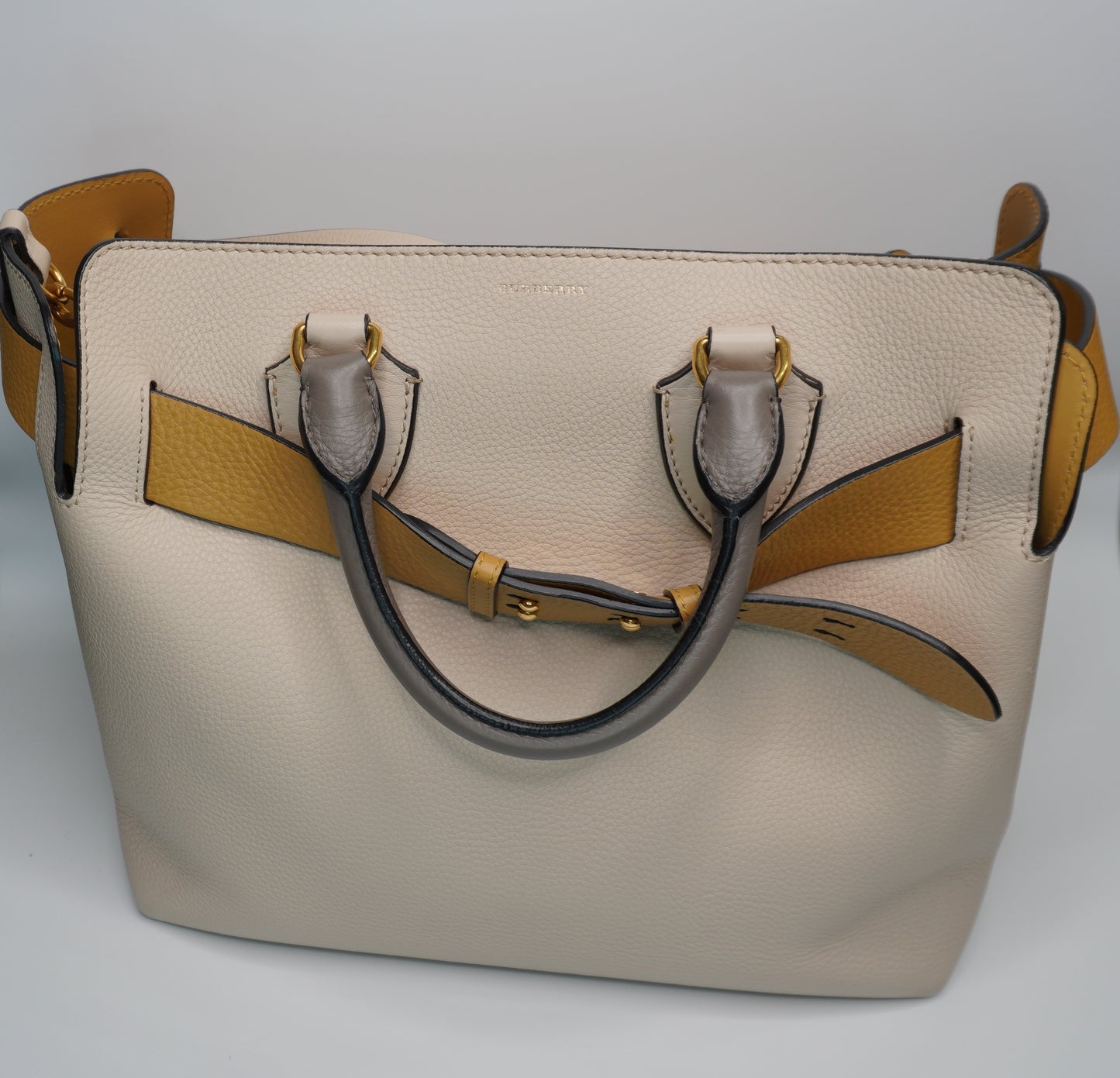 Burberry Marais Calfskin Medium Belt Bag – Limestone