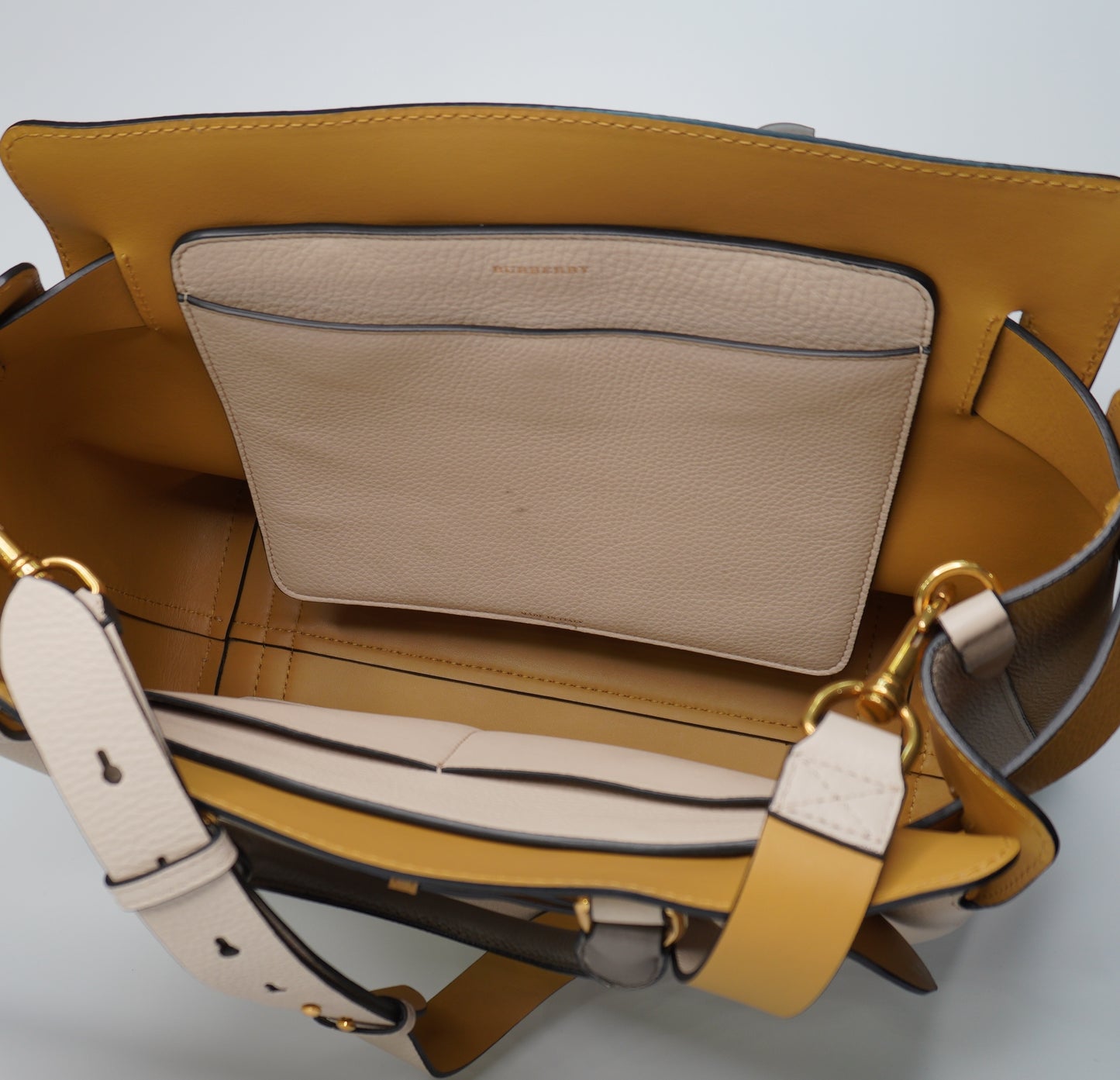 Burberry Marais Calfskin Medium Belt Bag – Limestone