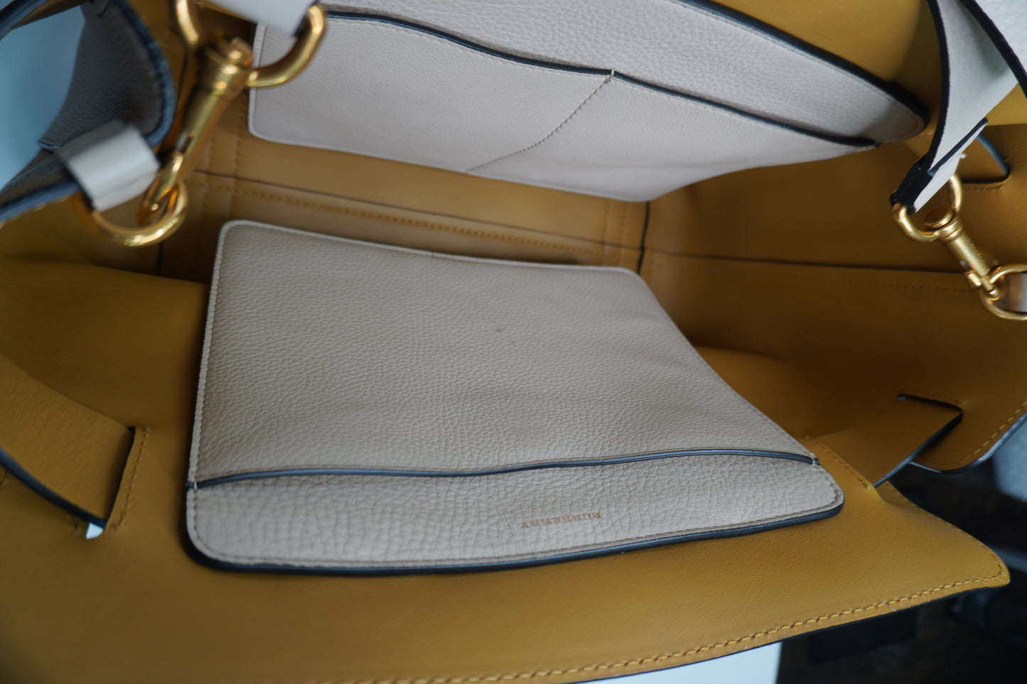 Burberry Marais Calfskin Medium Belt Bag – Limestone