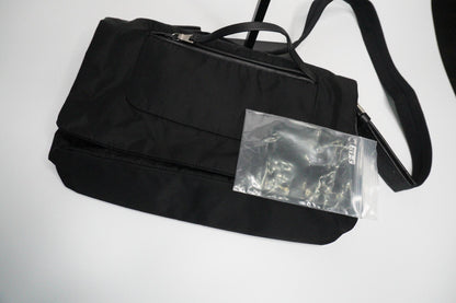 Prada Black Nylon Shoulder Bag with Leather Strap