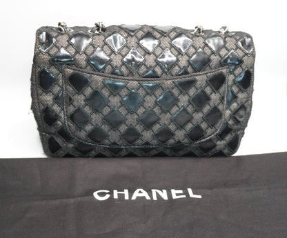 Chanel Vinyl Mesh Quilted Medium Single Flap Bag – Black
