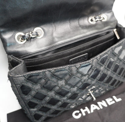Chanel Vinyl Mesh Quilted Medium Single Flap Bag – Black