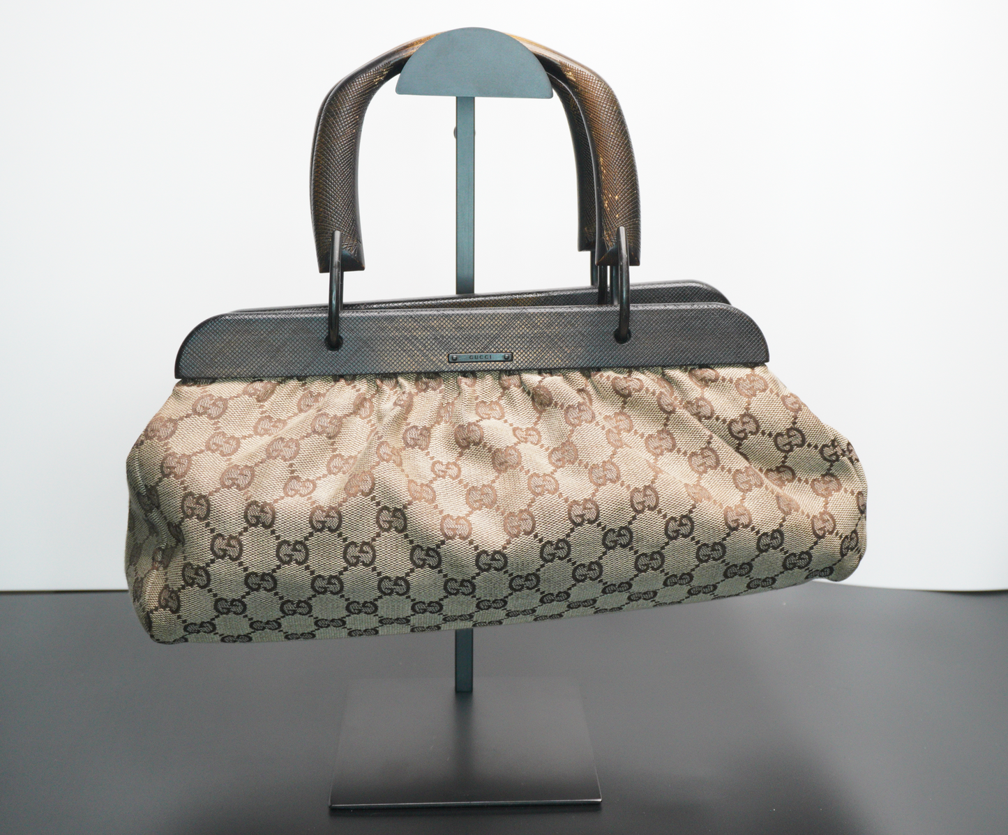 Gucci GG Canvas Wood Handle Bag