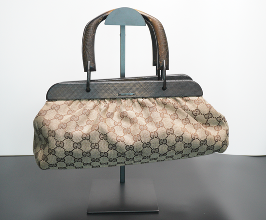 Gucci GG Canvas Wood Handle Bag