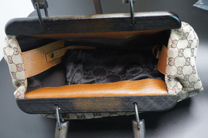 Gucci GG Canvas Wood Handle Bag