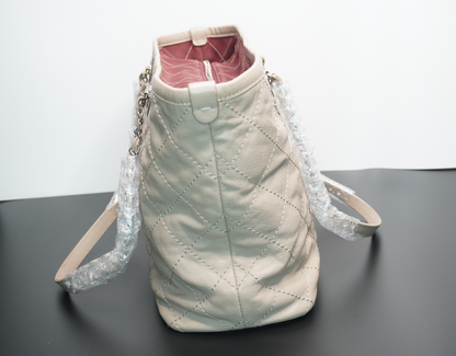 Chanel Beige Quilted Grand Shopping Tote (GST)