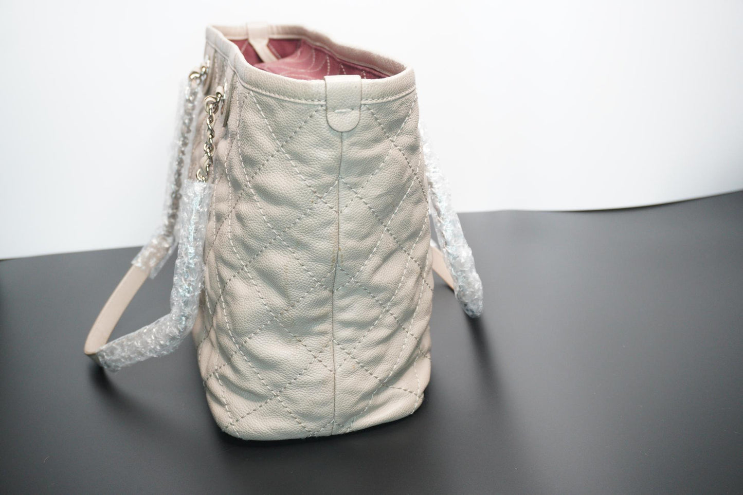 Chanel Beige Quilted Grand Shopping Tote (GST)