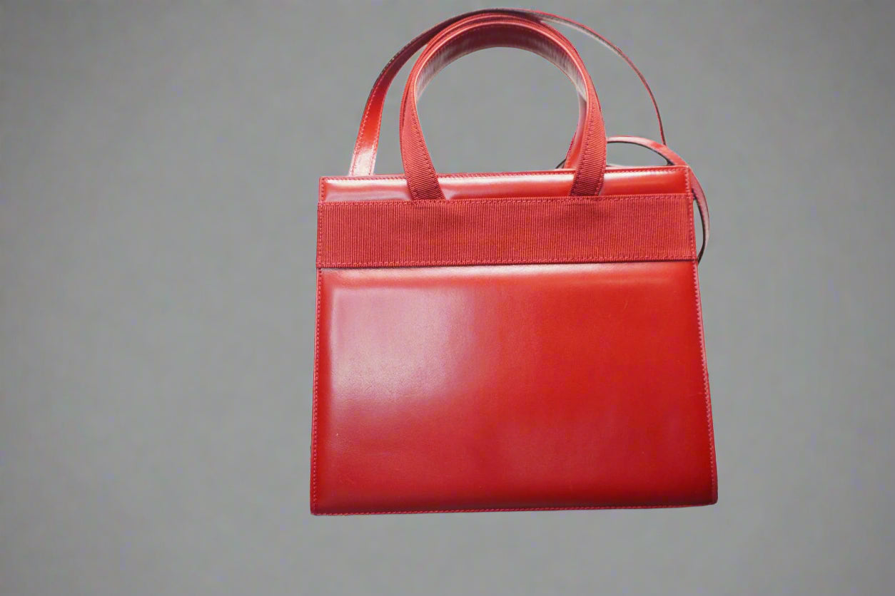 Salvatore Ferragamo Vara Bow Top Handle Bag – Red
