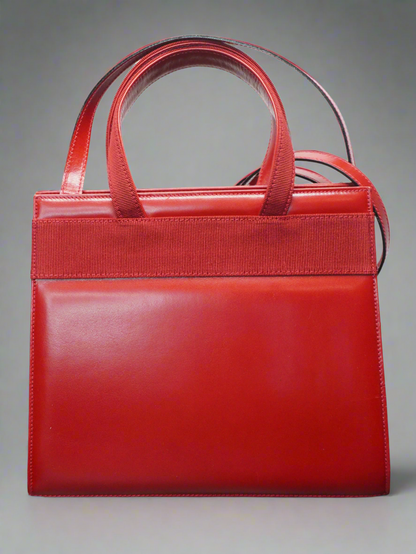 Salvatore Ferragamo Vara Bow Top Handle Bag – Red