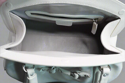 Vintage Christian Dior White Leather Satchel