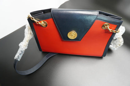 Celine Red & Black Chain Shoulder Bag