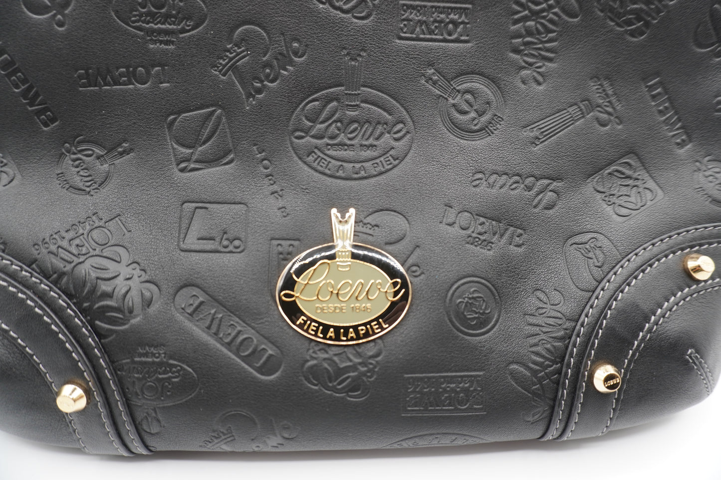 Loewe 160th Anniversary Limited Edition Black Embossed Leather