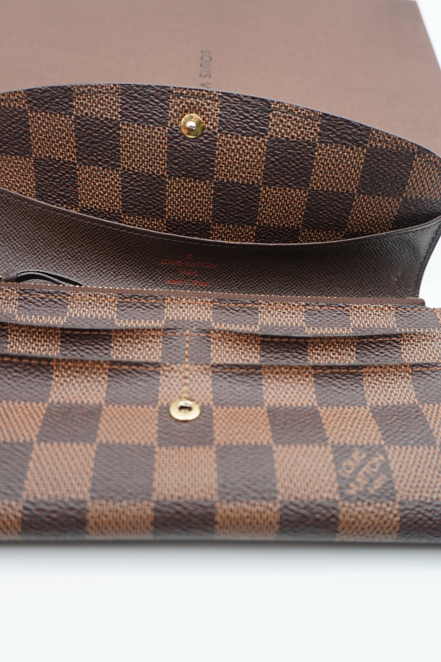 Louis Vuitton Damier Ebene Canvas Flap Wallet