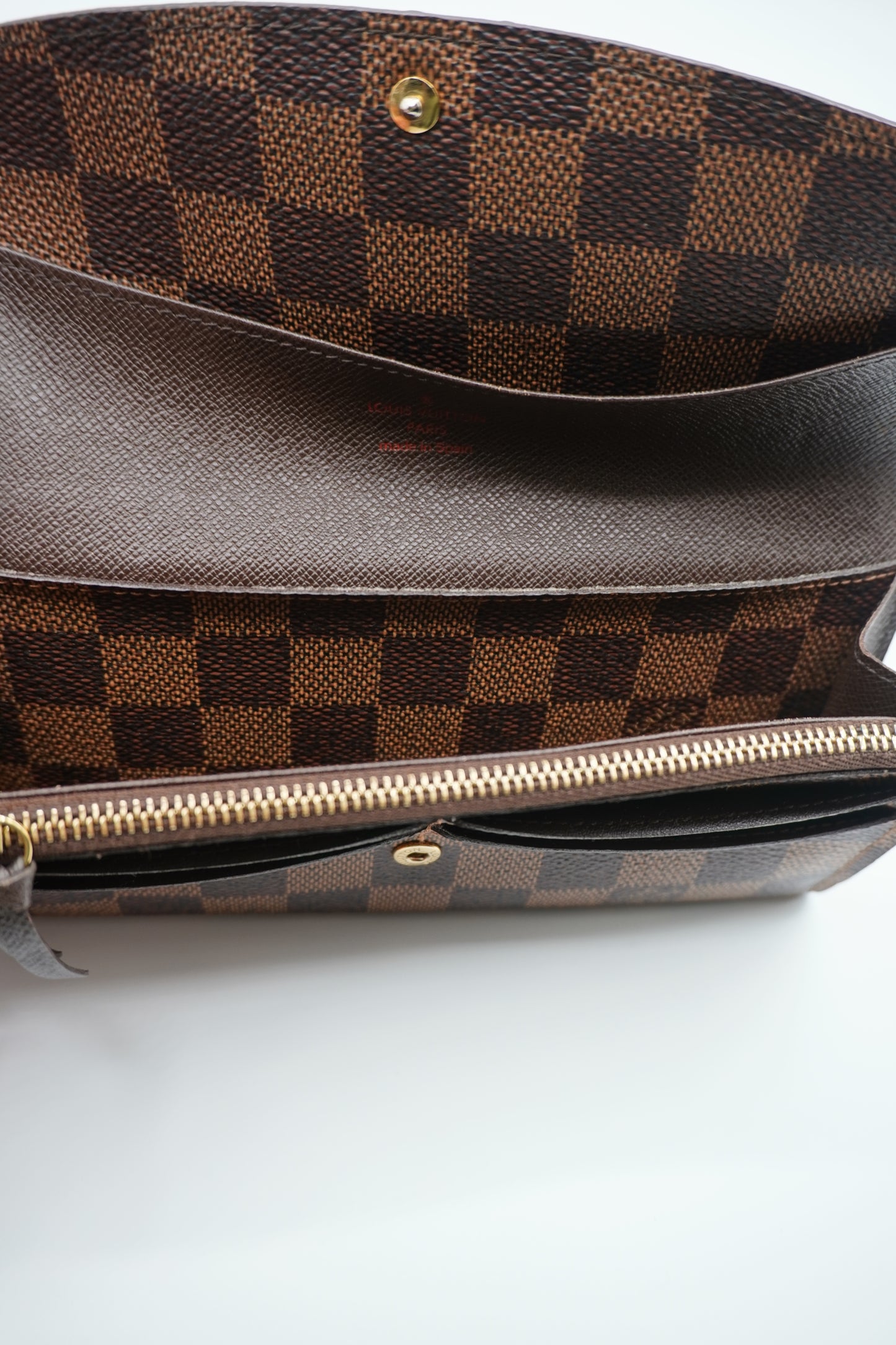 Louis Vuitton Damier Ebene Canvas Flap Wallet