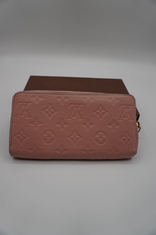 Louis Vuitton Monogram Empreinte Pink Zippy Wallet