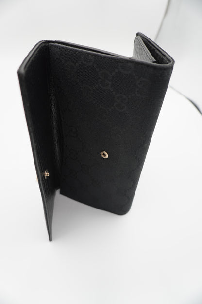 Gucci Horsebit Web Stripe Continental Wallet