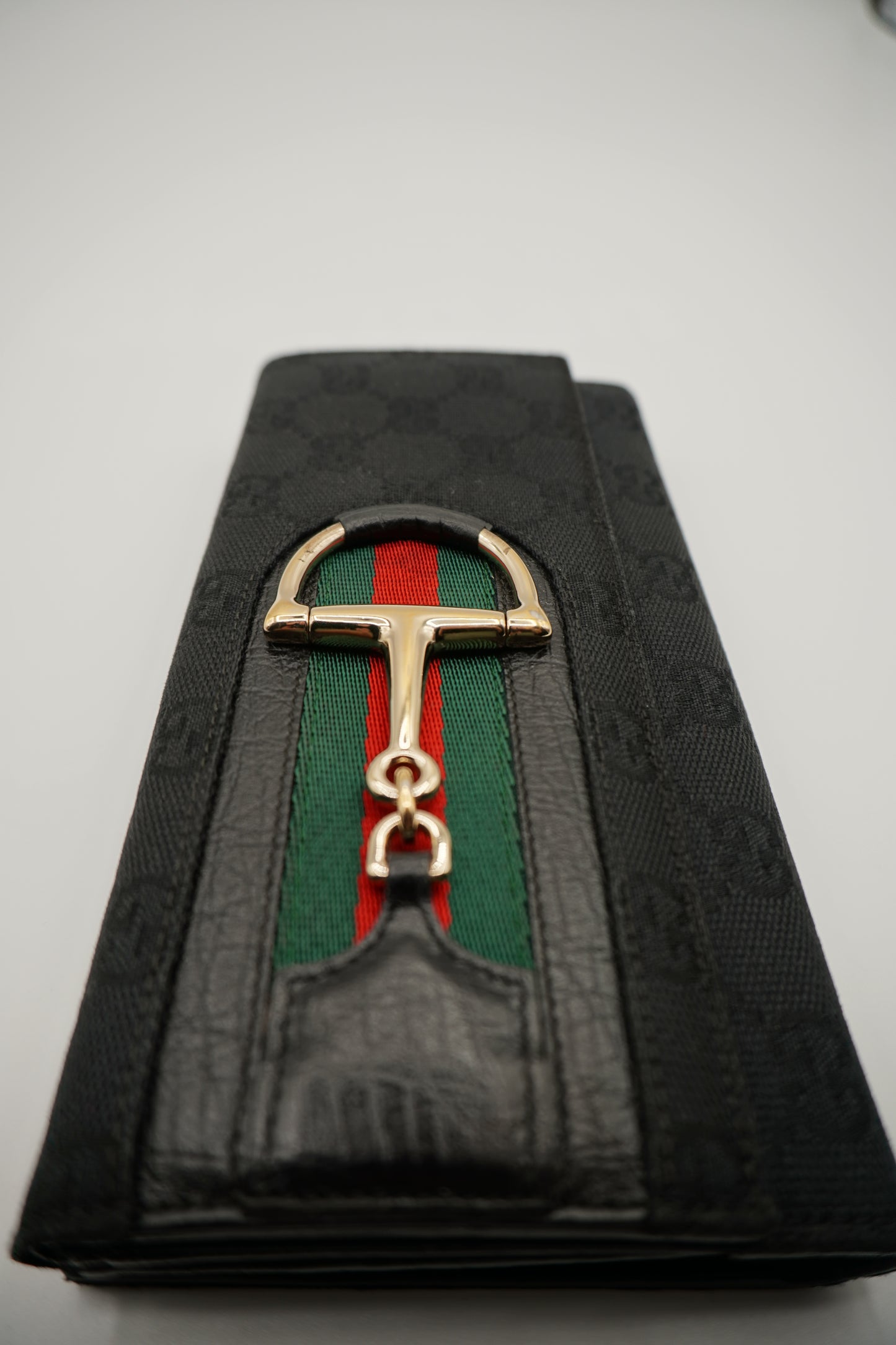Gucci Horsebit Web Stripe Continental Wallet