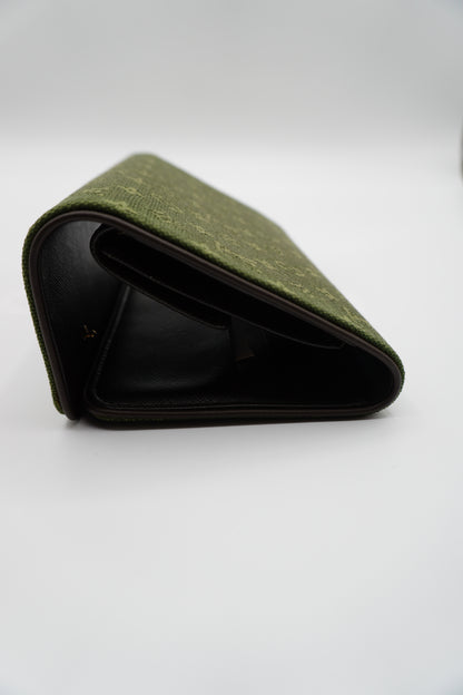 Louis Vuitton Khaki Green Mini Lin Wallet