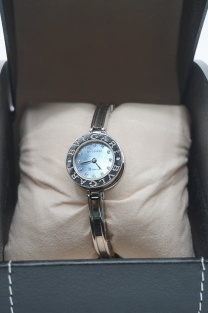 Bvlgari Mother of Pearl Dial Stainless Steel Bangle Watch