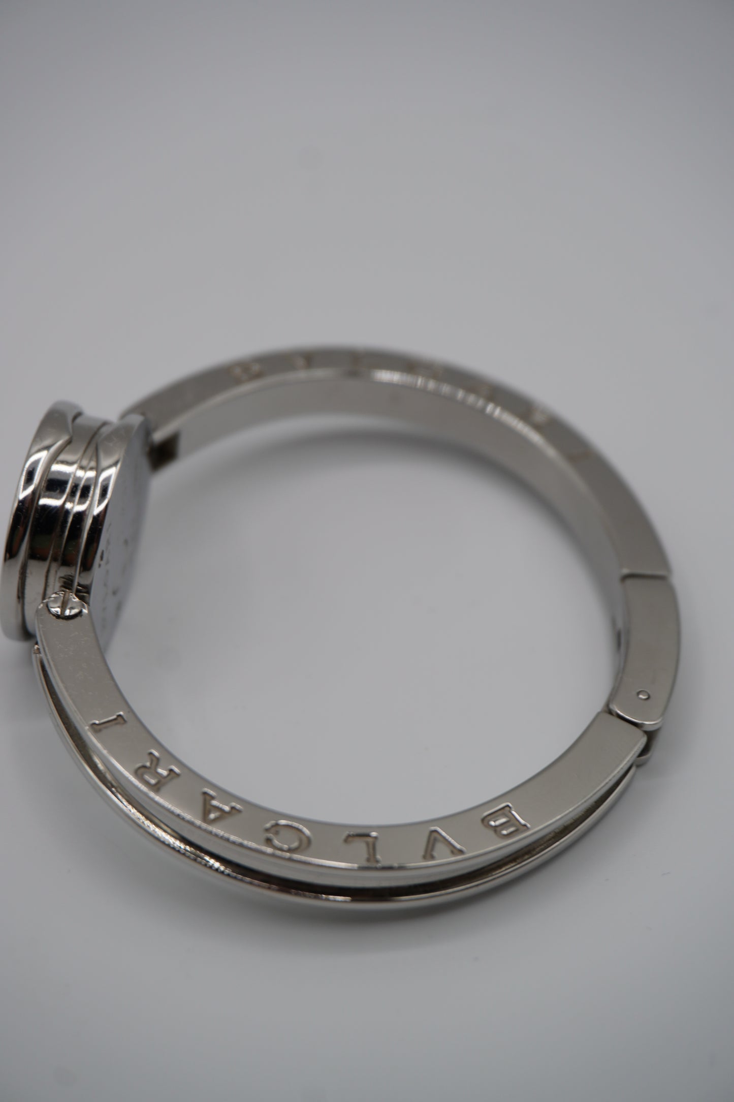 Bvlgari Mother of Pearl Dial Stainless Steel Bangle Watch