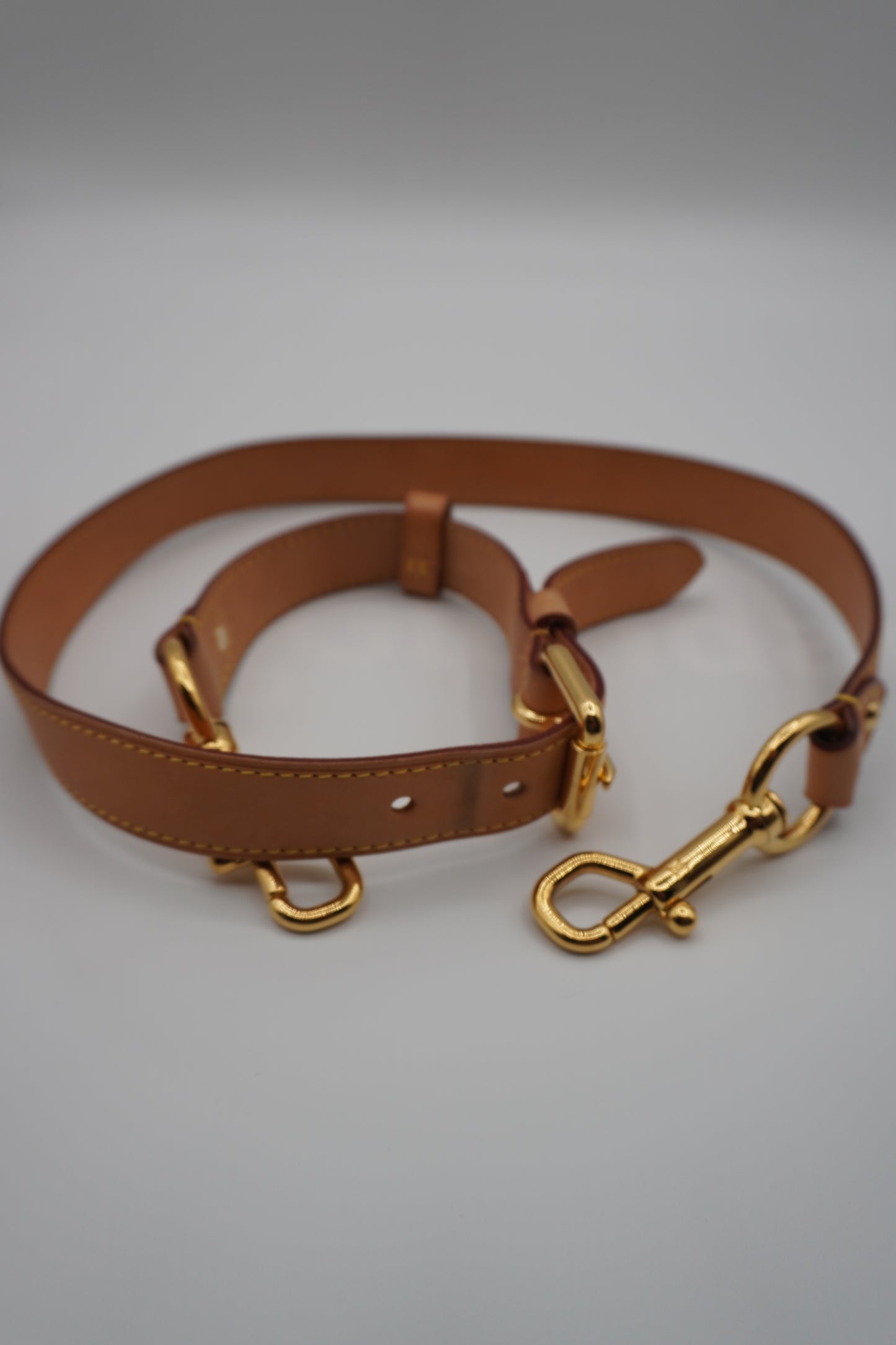 Louis Vuitton Vachetta Leather Adjustable Shoulder Strap with Gold-Tone Hardware