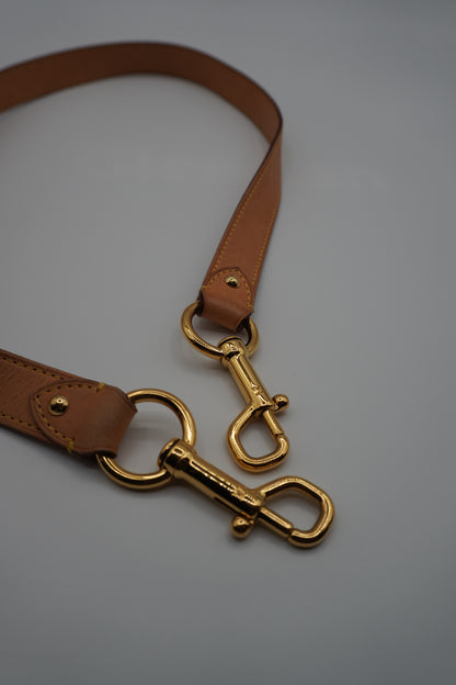 Louis Vuitton Vachetta Leather Adjustable Shoulder Strap with Gold-Tone Hardware