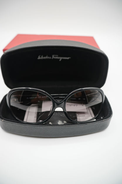 Salvatore Ferragamo Oversized Black Sunglasses