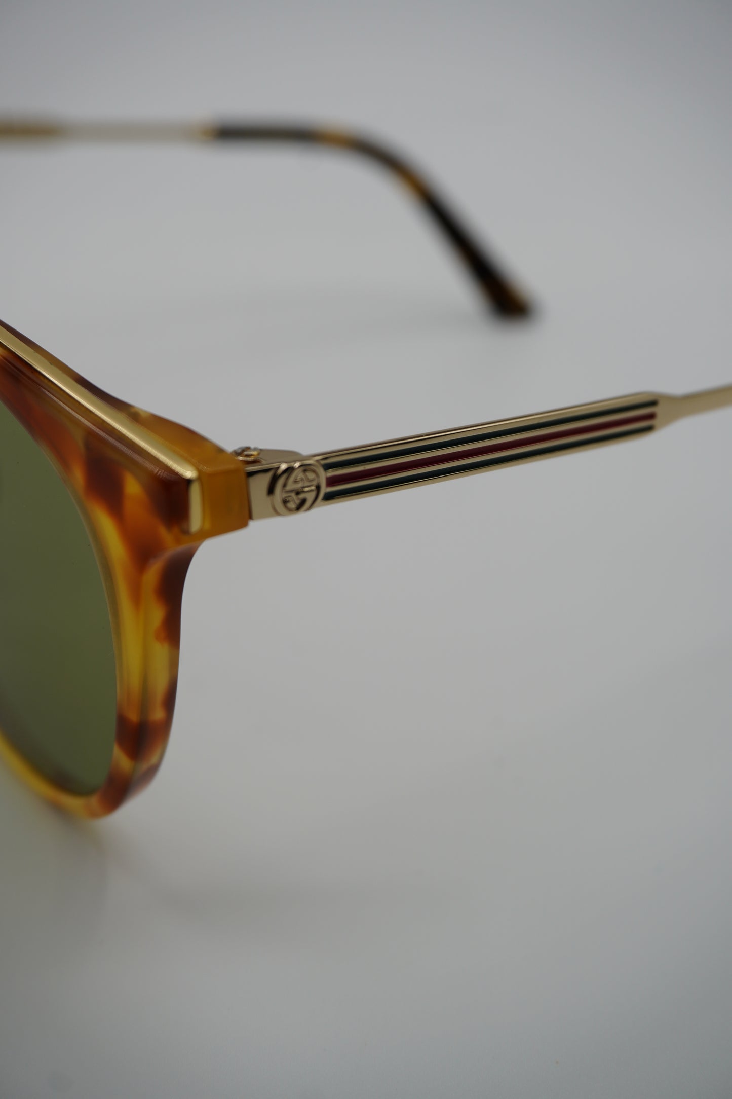 Gucci Web Stripe Aviator Sunglasses