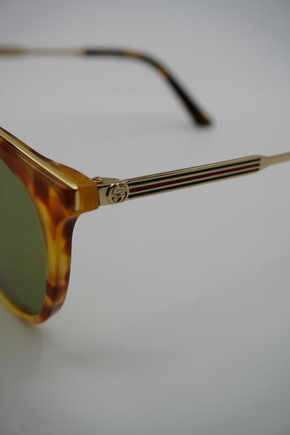 Gucci Web Stripe Aviator Sunglasses