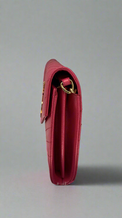 Saint Laurent Envelope Continental Wallet – Fuchsia
