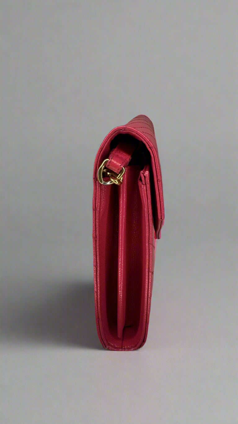 Saint Laurent Envelope Continental Wallet – Fuchsia