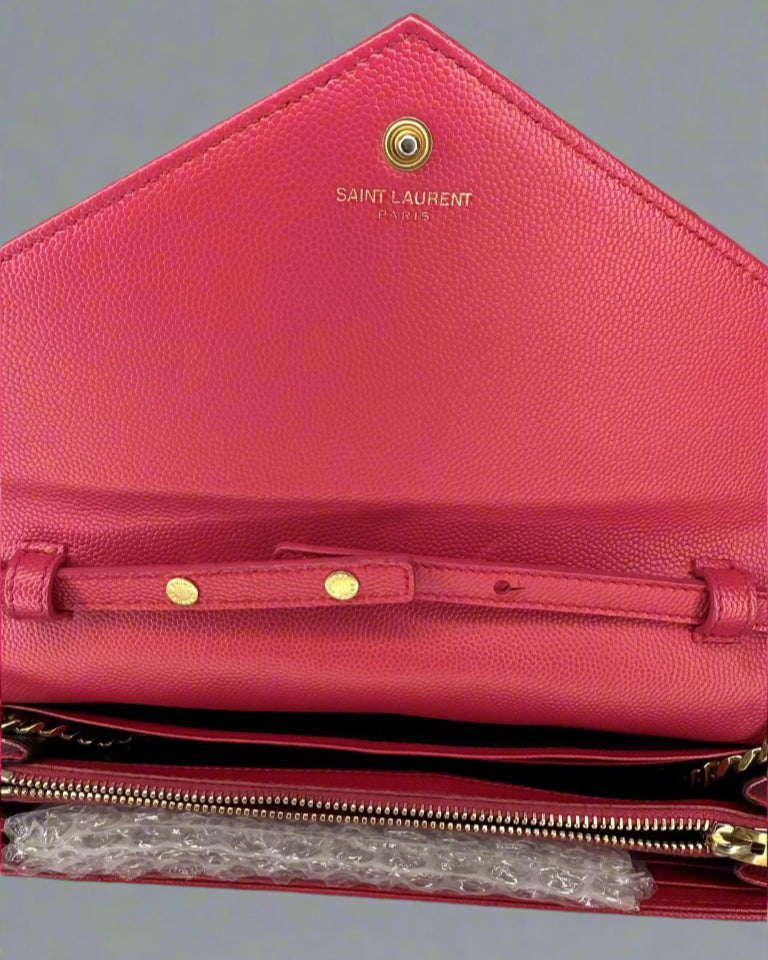 Saint Laurent Envelope Continental Wallet – Fuchsia