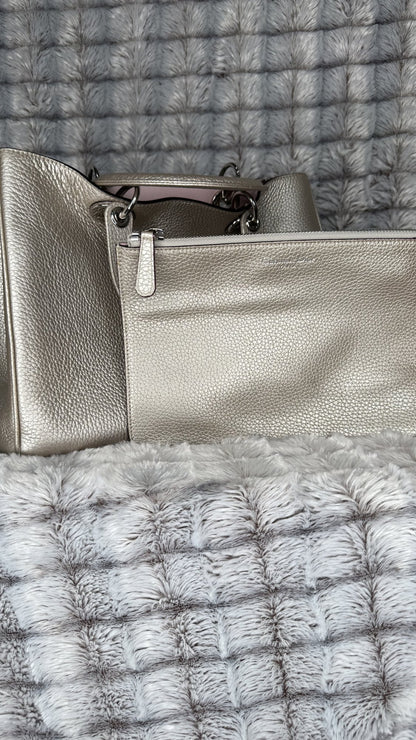 Christian Dior Small Diorissimo Handbag – Metallic Leather