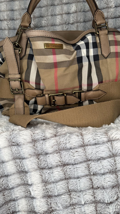 Burberry Giant Check Canvas Tote Bag