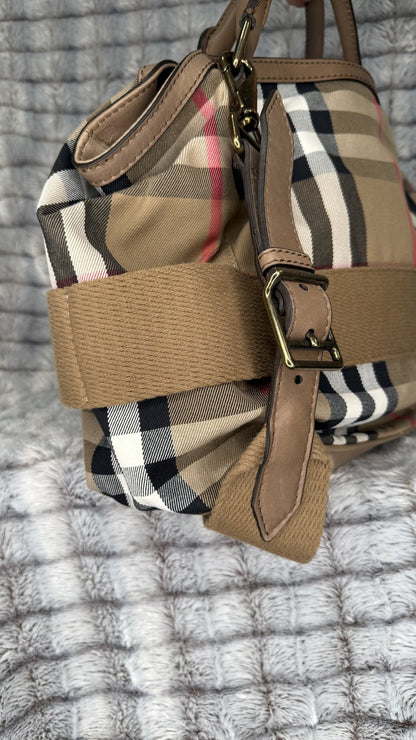 Burberry Giant Check Canvas Tote Bag