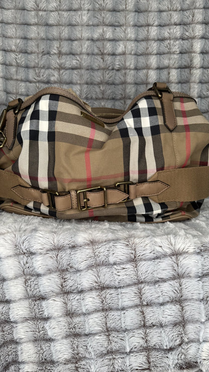 Burberry Giant Check Canvas Tote Bag