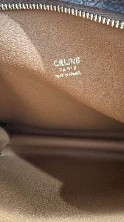 Céline Macadam Brown Canvas Clutch Bag