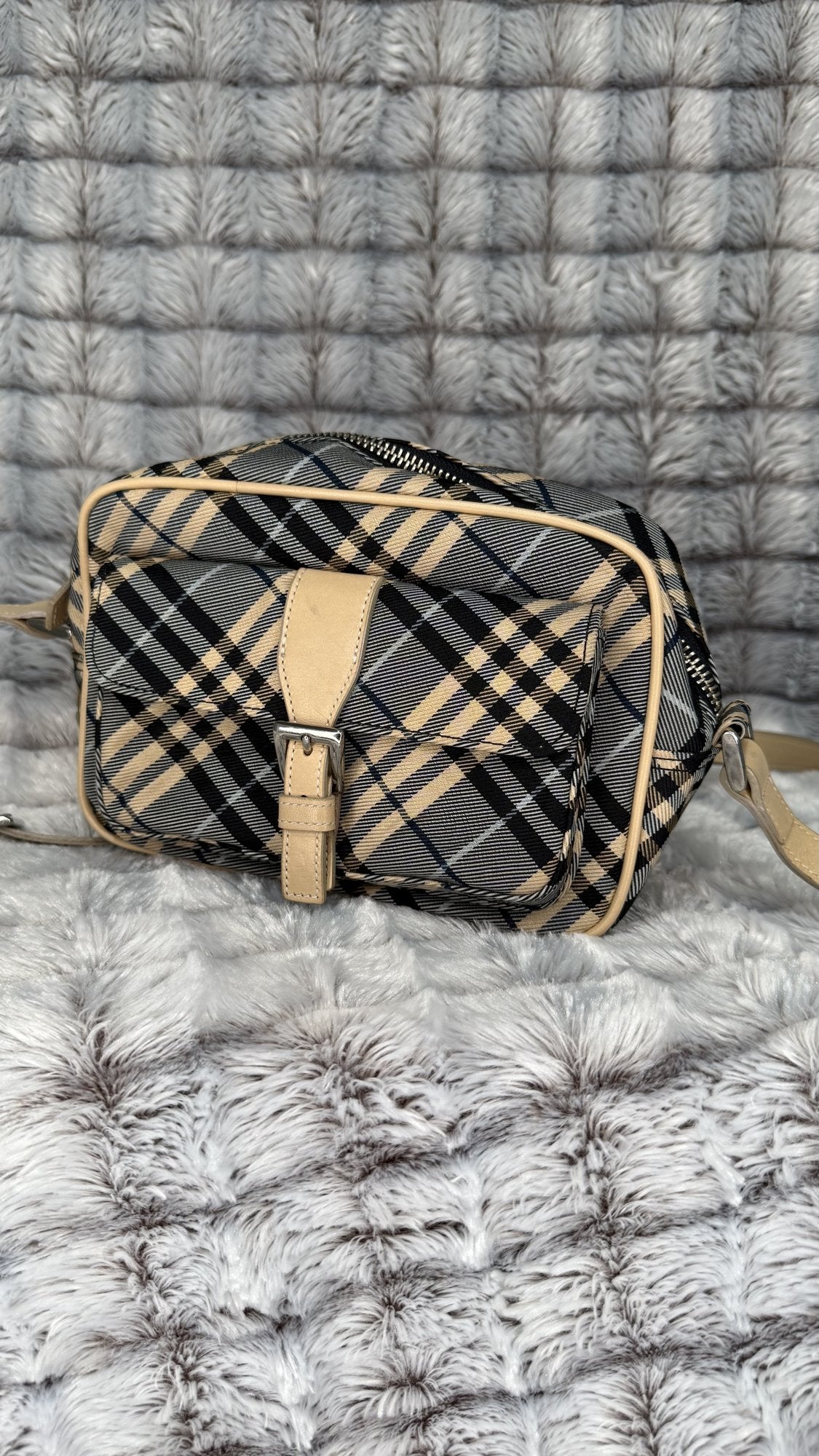 Burberry Blue Label Nova Check Mini Shoulder Bag – Beige/Black