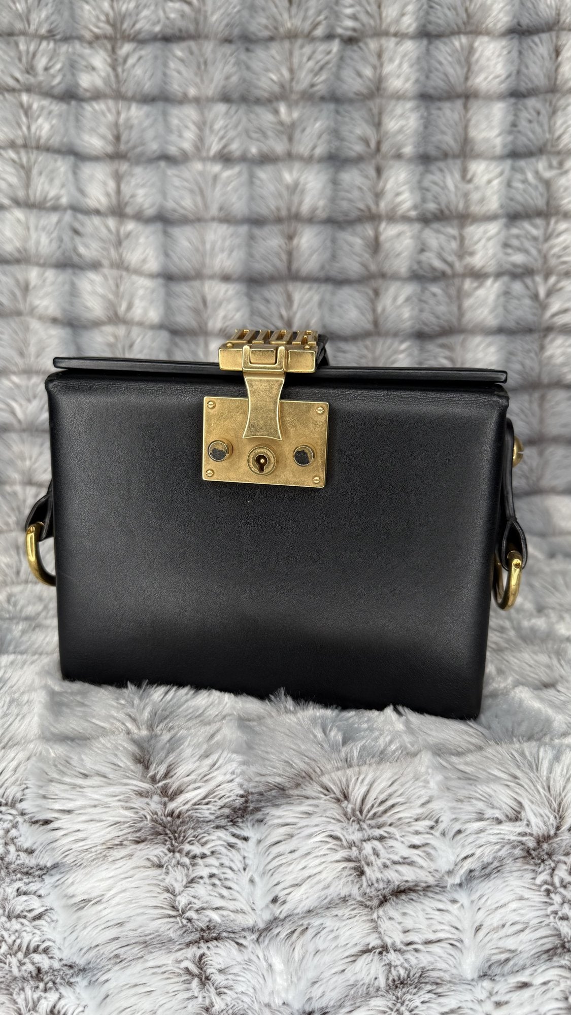 Christian Dior DiorAddict Lockbox Shoulder Bag – Black