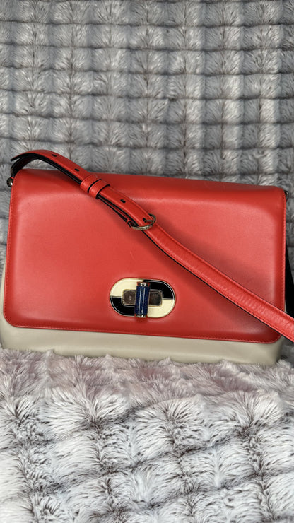 Bvlgari Icona Shoulder Bag – Red Leather