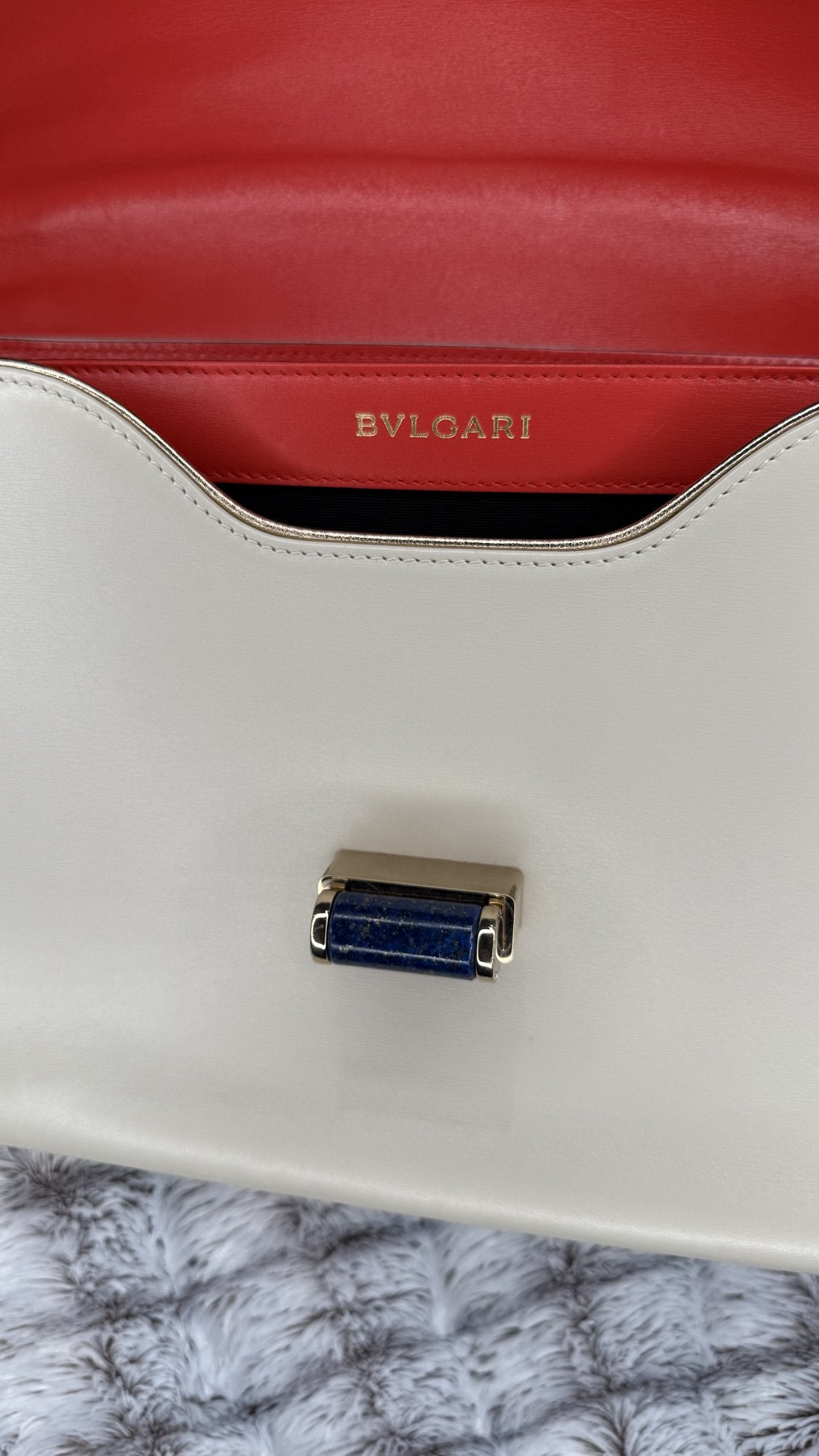 Bvlgari Icona Shoulder Bag – Red Leather
