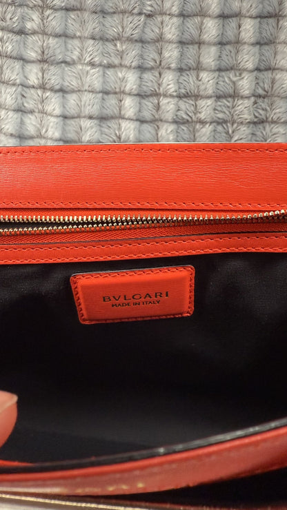 Bvlgari Icona Shoulder Bag – Red Leather