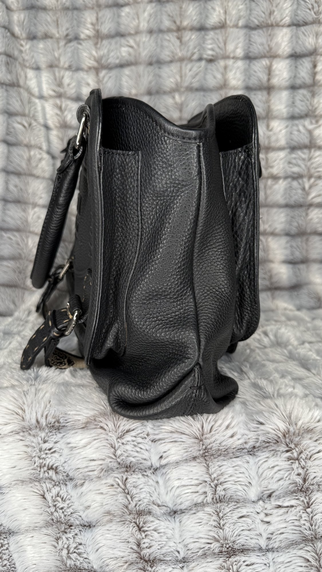 Fendi Selleria Romano Equestrian Bag – Black